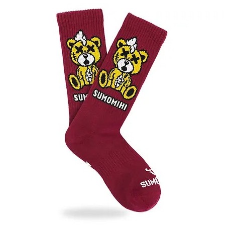 Calze SUMOMIHI Killa Bear Barolo – Stile Urban con Orsacchiotto.