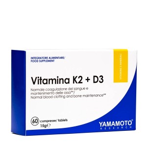 Vitamina K2 + D3 Yamamoto Nutrition | Supporto per Ossa e Sistema Immunitario.