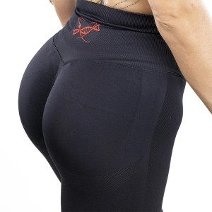 Leggings Seamless Neri di Tsunami Nutrition – Comfort e Stile per i Tuoi Allenamenti.