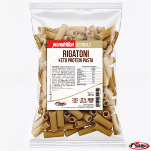 Rigatoni Keto Proteici Pronutrition – Pasta a Basso Contenuto di Carboidrati.