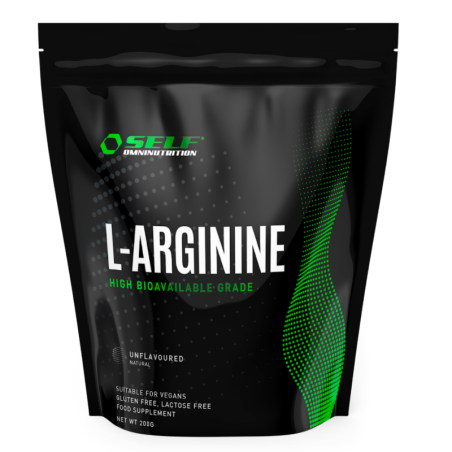 L-Arginine in polvere Self Omninutrition – Supporto naturale alla performance e al benessere.