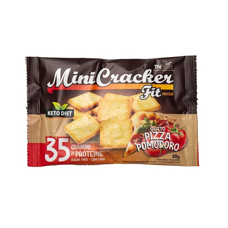 Mini Crackers Fit Protein Keto Diet – Pizza e Pomodoro e Olive nere.