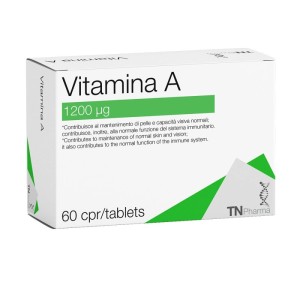 Vitamina A 1200 ug TN Pharma – 60 Tavolette per Vista e Pelle.