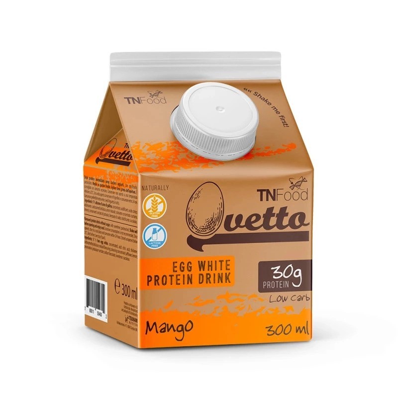 Ovetto Drink 300 ml TN Food – Bevanda Proteica ai Gusti Vaniglia, Mango, Fragola e Lampone