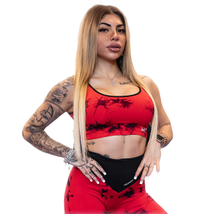 Top Donna Tie Dye Rosso – TN Clothing Seamless.