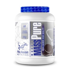 Muscle Mass Pure 3kg Gusto Oreo - Tsunami Nutrition Mass Gainer per Aumento Massa Muscolare