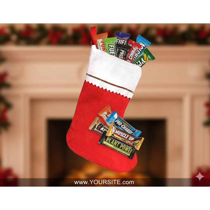 Calza Natalizia Fitness: Riempi con Snack Proteici e Dolci Zero Calorie | Regalo Healthy.