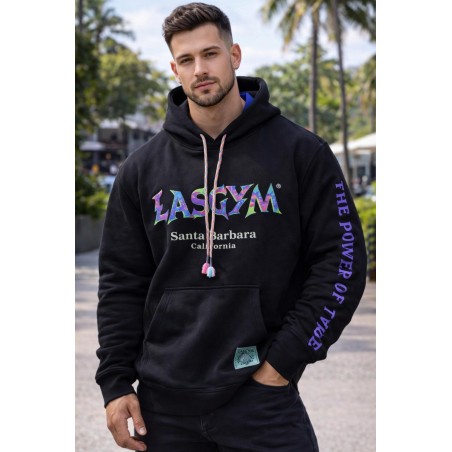 Felpa Hoodie LASGYM Santa Barbara California - Black Oversize | The Power of Tyger