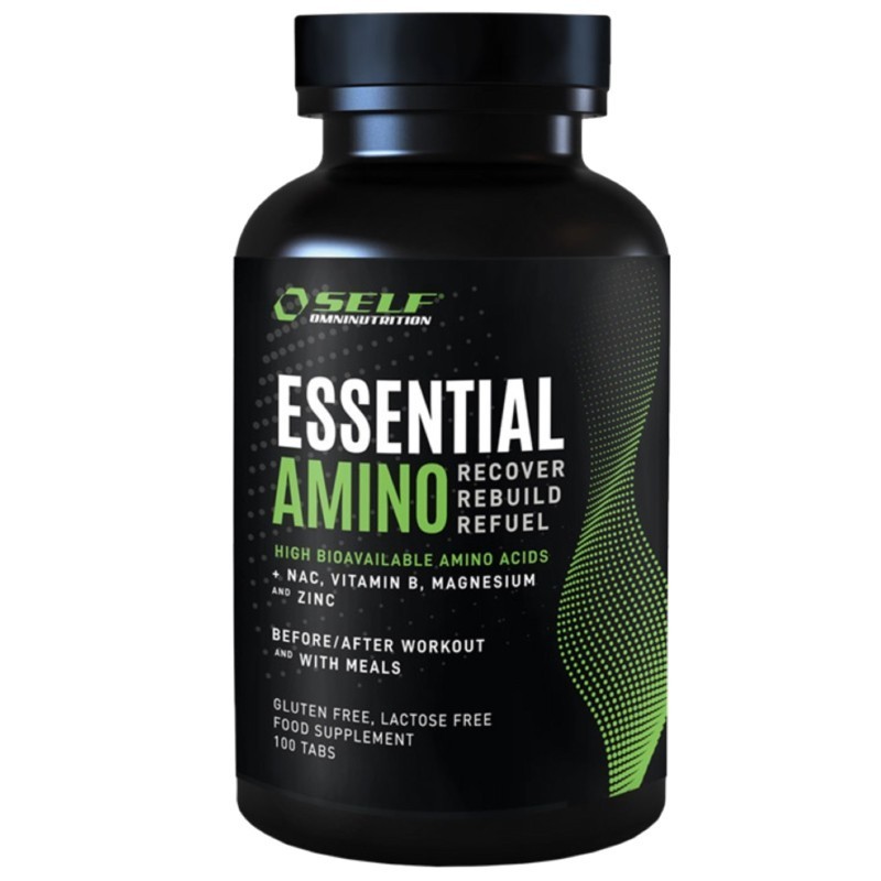 Essential Amino SELF 100 cpr | EAA + NAC, Vit B, Zinco per Recupero Muscolare