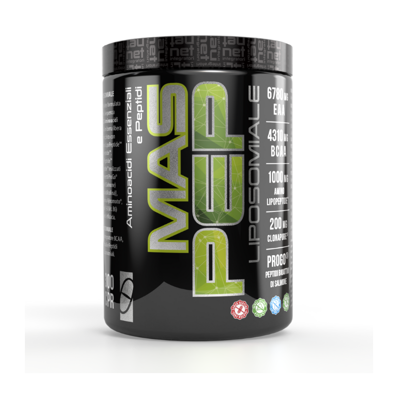 MAS PEP Liposomiale Net Integratori | EAA e BCAA per Crescita Muscolare e Recupero Rapido