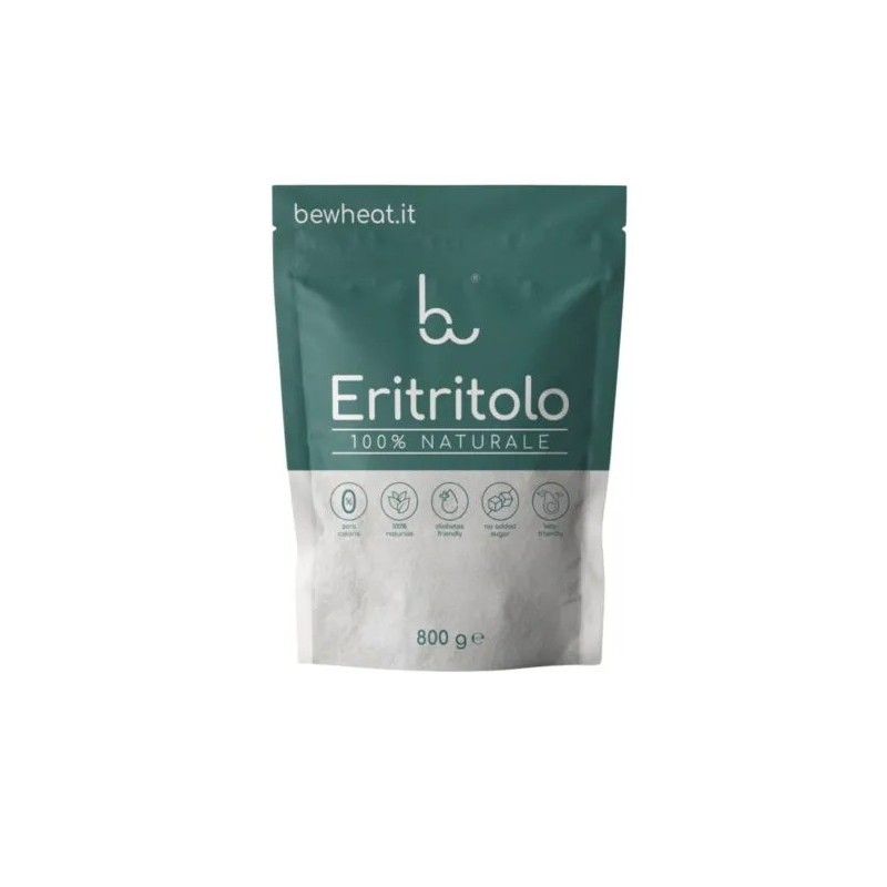 Eritritolo 100% Naturale BeWheat 800g - Dolcificante Naturale Zero Calorie.