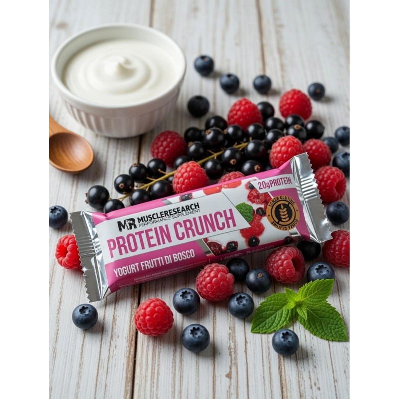 Protein Crunch MuscleResearch | 20g Proteine | Barretta Croccante Senza Glutine