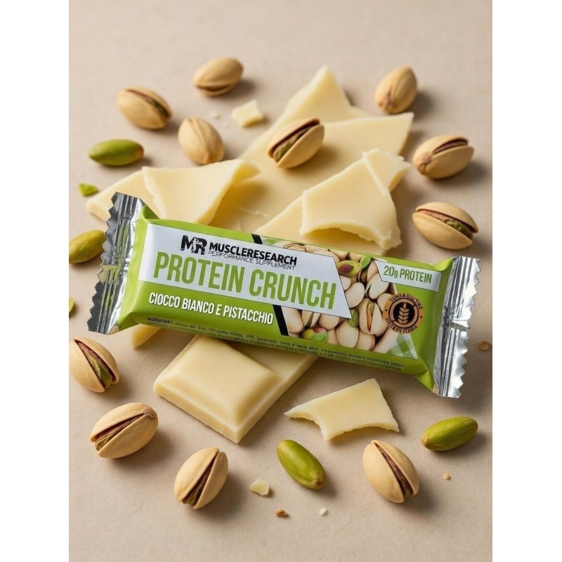 Protein Crunch MuscleResearch | 20g Proteine | Barretta Croccante Senza Glutine