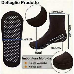 Calzini Antiscivolo Pilates Reformer Grip Speed Training | Colore nero