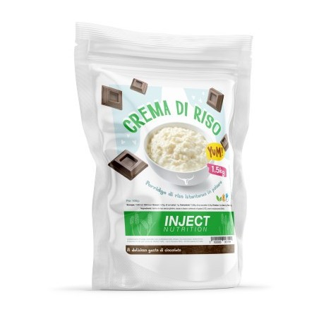 Crema di Riso INJECT Cioccolato e Biscotto 1,5kg – Porridge Fit Goloso