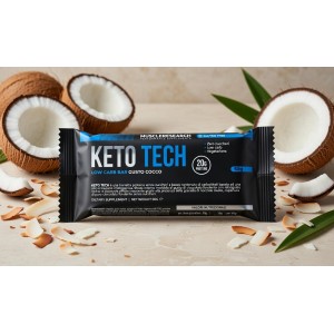KETO TECH Low Carb Bar - Barretta Proteica per Dieta Chetogenica 50g MuscleResearch
