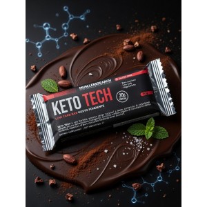 KETO TECH Low Carb Bar - Barretta Proteica per Dieta Chetogenica 50g MuscleResearch