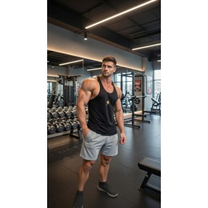 Canotta Lightning Bolt Speed Training Nera Uomo – 35% Cotone 65% Poliestere | Palestra & Sport