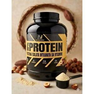 Nutricomm 90% Proteine Isolate dal Latte - Gusto Cioccolato con Profilo Vitaminico