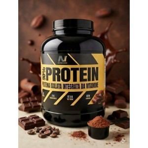 Nutricomm 90% Proteine Isolate dal Latte - Gusto Cioccolato con Profilo Vitaminico