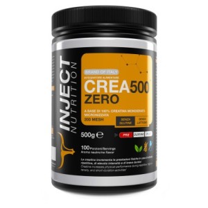 CREA500 ZERO Creatina Monoidrato 500g | Inject Nutrition Micronizzata