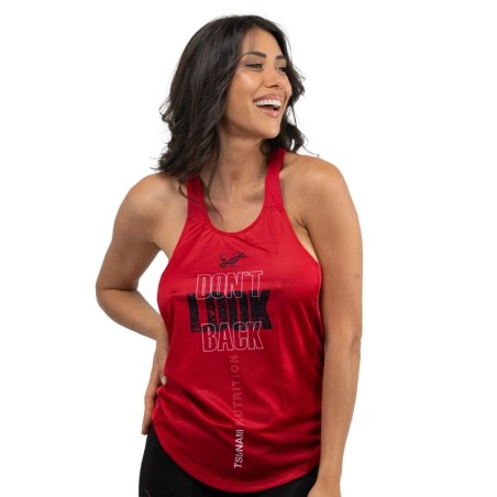 Tank Top Don't Look Back Donna Tsunami Nutrition Rosso Fit