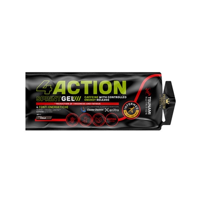Sprint Gel 4Action Cola 60ml - Energia + Caffeina Tsunami