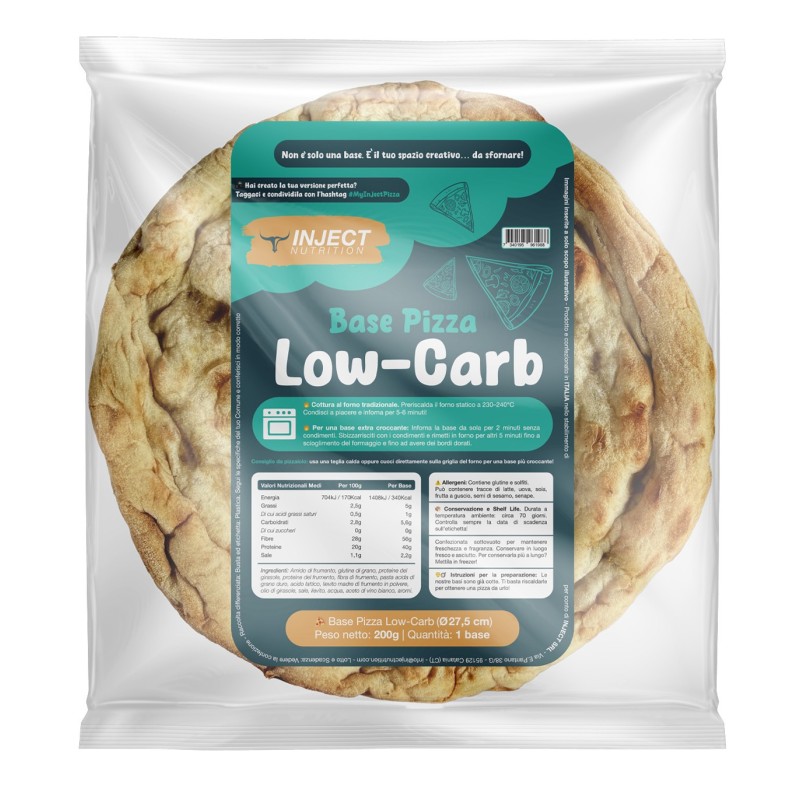 Base Pizza Keto Inject | Solo 5,6g Carbs + 46g Proteine 200g