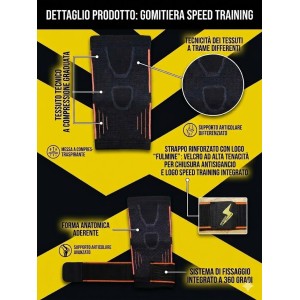 Gomitiera Speed Training: Compressione, Supporto e comfort per i Tuoi Gomiti