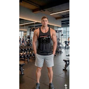 Canotta Stronger Every Day Nera | Tank Top Busto Bodybuilder