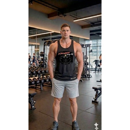 Canotta Stronger Every Day Nera | Tank Top Busto Bodybuilder
