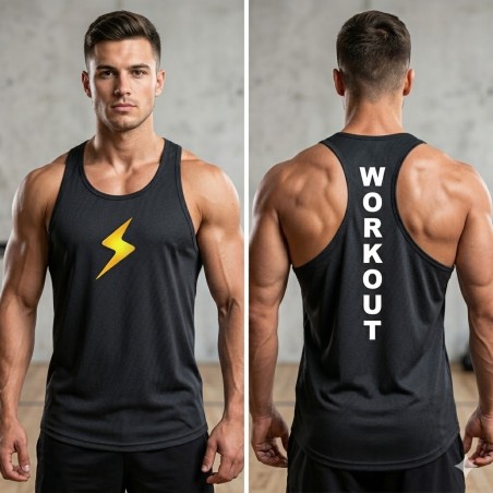 Canotta Work-out Nera | Abbigliamento Sportivo Tecnico