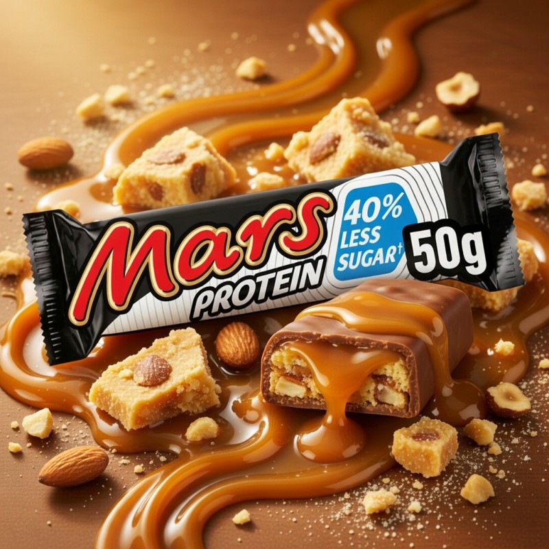 Mars Protein Caramello e Torrone 50g | 10g Proteine | 40% Meno Zuccheri