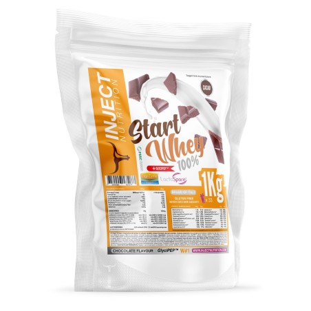 Start Whey 100% 1kg Inject Nutrition - Proteine Concentrate con DigeZyme, LactoSpore e GlyciPEP