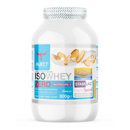 IsoWhey Zero 800g Inject Nutrition - Whey Protein Isolate 92% con DigeZyme, LactoSpore e Nutricore-5