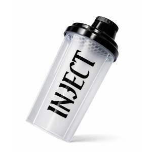 Shaker Gotic Series 700 ml Inject Nutrition - Design Gotico Total Black con Griglia Mixer