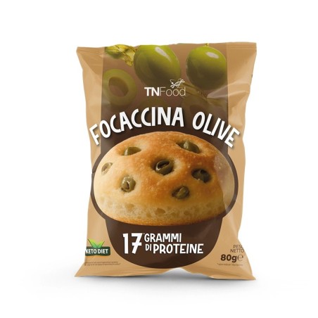 Focaccina Olive Proteica - 17g di Proteine | TN Food Keto