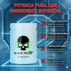 Black Focus Nitro Lime | Pre-Workout Booster Stim-Free | Speed Training