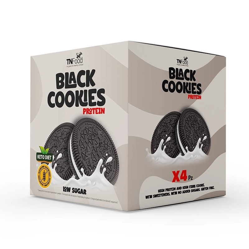 Black Cookies Protein TN Food (4 pz) | Biscotti Keto Senza Glutine
