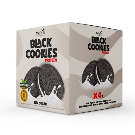 Black Cookies Protein TN Food (4 pz) | Biscotti Keto Senza Glutine