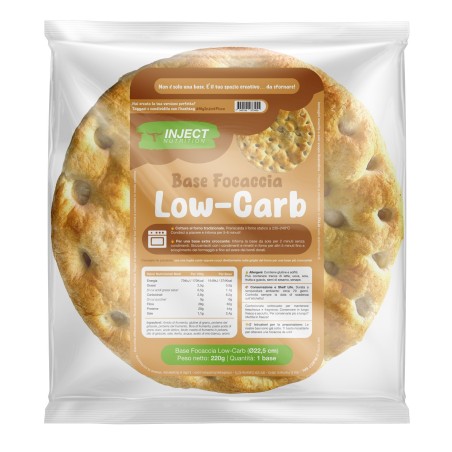 Base Focaccia Low-Carb Inject Nutrition (220g) | Solo 5,6g Carboidrati