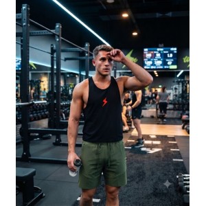 Canotta Sportiva Uomo con Logo Fulmine | Abbigliamento Fitness Speed Training