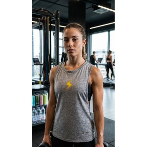 Canotta Tecnica Donna "Speed Training" Grigia Scollo Tondo - Massima Traspirabilità