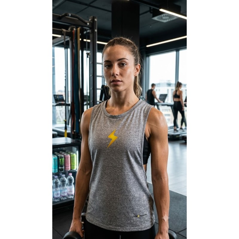 Canotta Tecnica Donna "Speed Training" Grigia Scollo Tondo - Massima Traspirabilità