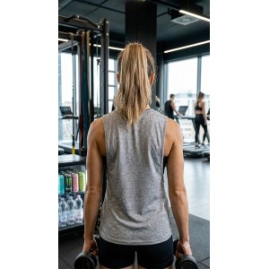 Canotta Tecnica Donna "Speed Training" Grigia Scollo Tondo - Massima Traspirabilità