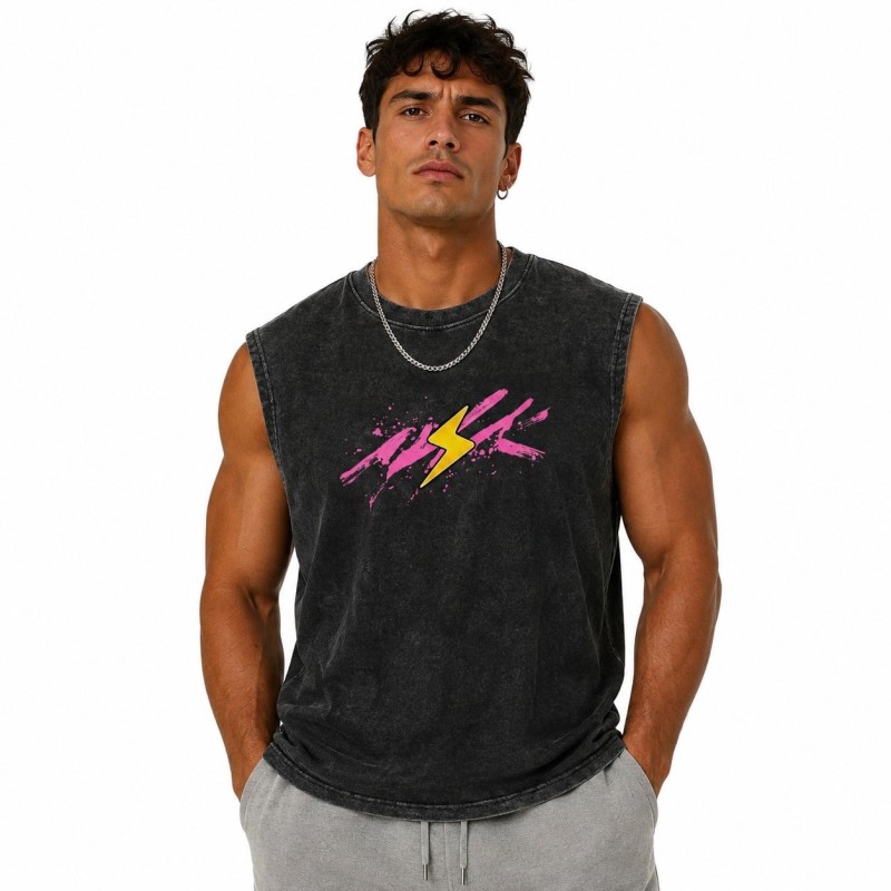 Canotta Uomo Palestra Vintage con Grafica | Speed Training