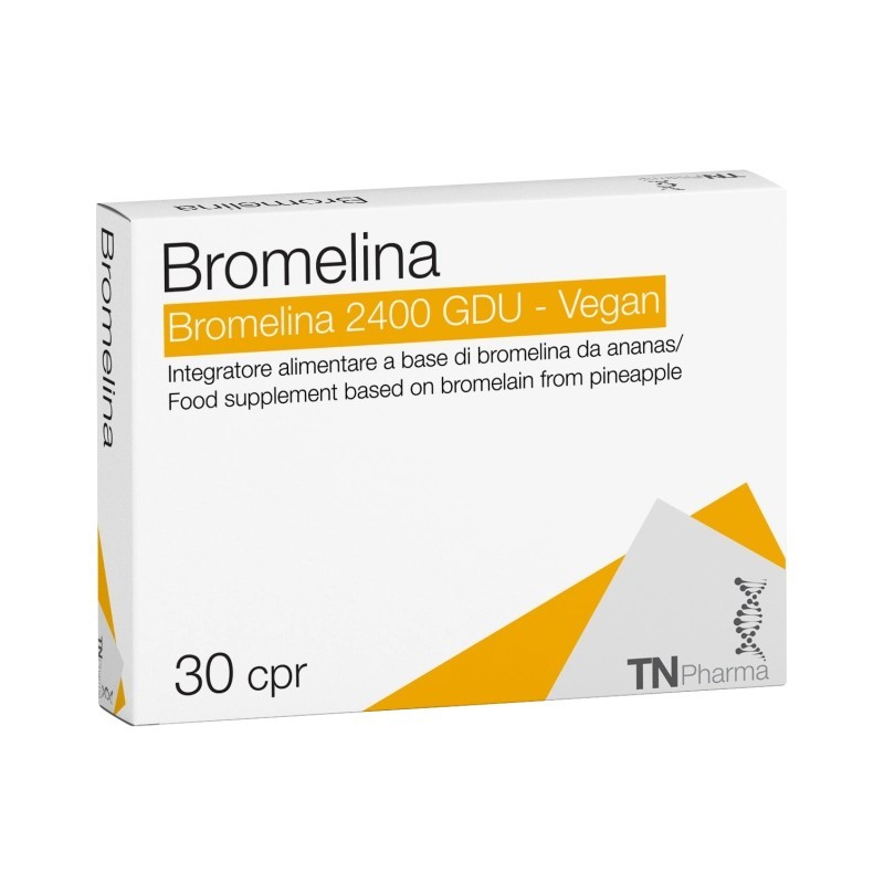 Bromelina 2400 GDU TN Pharma | Integratore Ananas Vegan 30 Cpr