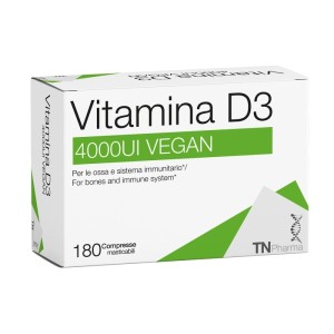 Vitamina D3 4000 UI Vegan TN Pharma | 180 Compresse Masticabili