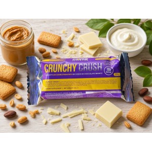 Crunchy Crush Core Athletics | Barretta Proteica 16g - Cioccolato Bianco e Arachidi
