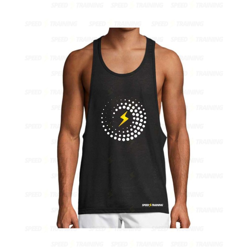 Canotta Speed Training OFFICIAL – Design Nero con Vortex Canotta Speed Training OFFICIAL – Design Nero con Vortex
